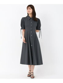 MM537407 袖リボンパフスリーブシャツワンピース MISCH MASCH ミッシュマッシュ ワンピース・ドレス ワンピース グレー ブラウン イエロー【送料無料】[Rakuten Fashion]