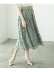 【SALE／20%OFF】【2024春夏新作】メッシュフラワーフレアスカート/MM417215 MISCH MASCH ミッシュマッシュ スカート ミディアムスカート グリーン ブラック ホワイト【RBA_E】【送料無料】[Rakuten Fashion]