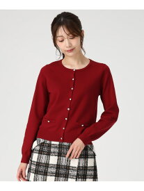 MM548406 ベーシックビジュー釦ポケットカーディガン MISCH MASCH ミッシュマッシュ トップス カーディガン レッド ブラック ベージュ ホワイト ブルー【送料無料】[Rakuten Fashion]