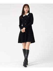 MM547424 襟付きケーブルミニニットワンピース MISCH MASCH ミッシュマッシュ ワンピース・ドレス ワンピース ブラック グレー【送料無料】[Rakuten Fashion]