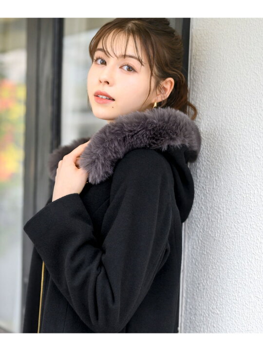 楽天市場】【SALE／46%OFF】美シルエットで大人気!フードファー付き  