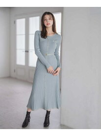 MM547404 ラメ配色ニットワンピース MISCH MASCH ミッシュマッシュ ワンピース・ドレス ワンピース ブルー グレー ブラック【送料無料】[Rakuten Fashion]