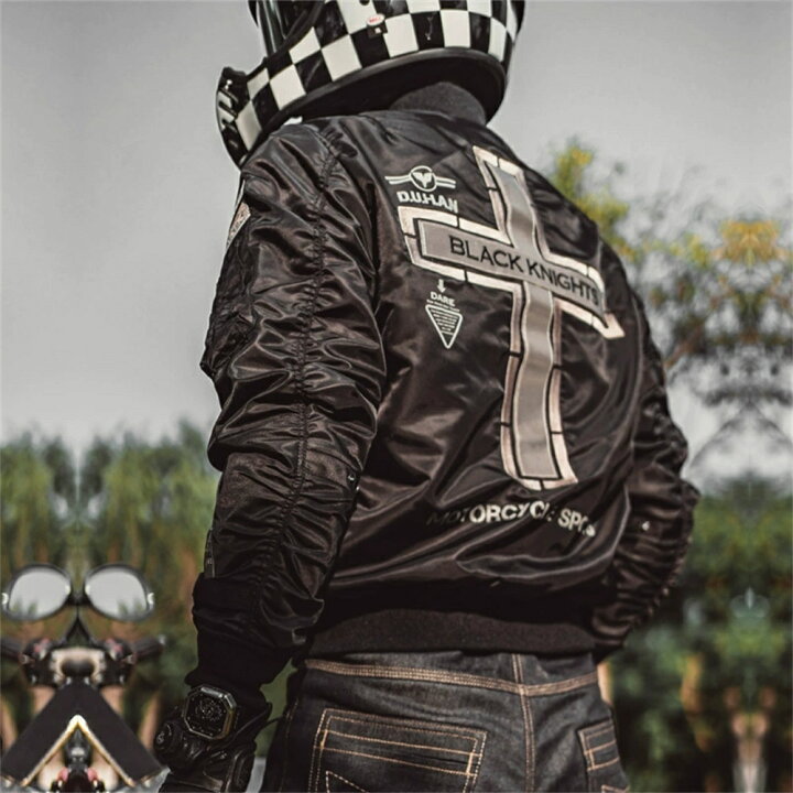 楽天市場】バイクジャケット メンズ フライトジャケット スタジャン 