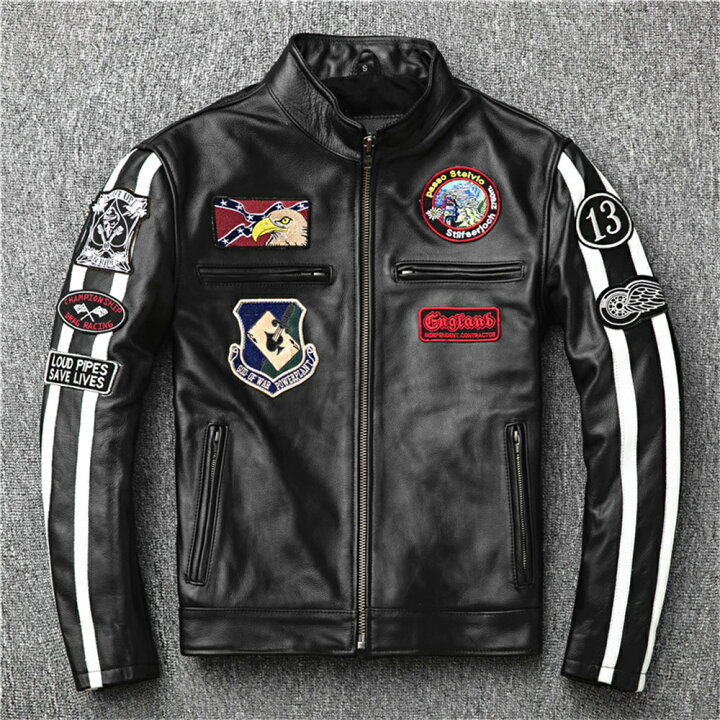 楽天市場】本革ジャケット 革ジャン ライダースジャケット バイク 