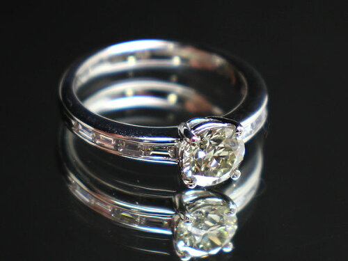 楽天市場】Pt900 ダイヤモンドリング 12号 1.013ct/0.30ct 約5.4g  