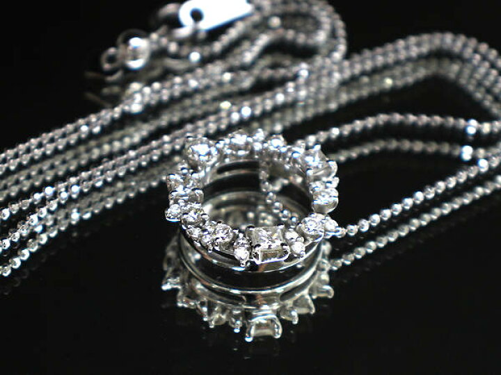 楽天市場】ダイヤモンド 1.00ct リース ネックレス K18WG 18金 