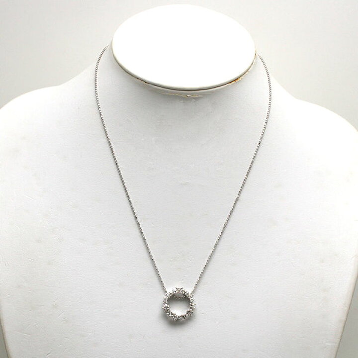 楽天市場】ダイヤモンド 1.00ct リース ネックレス K18WG 18金 