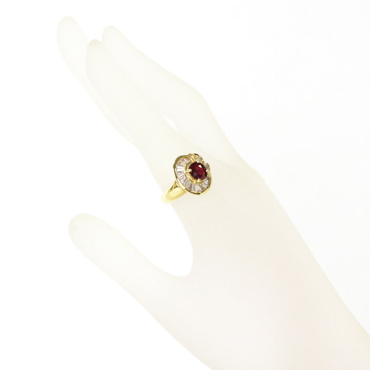 楽天市場】K18 ルビーリング 15号 1.13ct ダイヤモンド 1.06ct 18金 