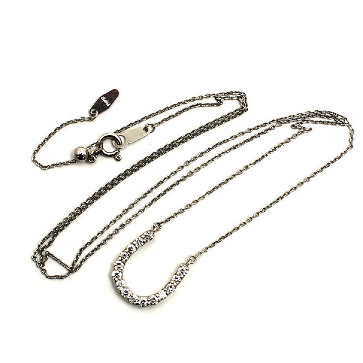楽天市場】Pt850/Pt900 馬蹄ネックレス 約46cm ダイヤモンド 0.50ct 