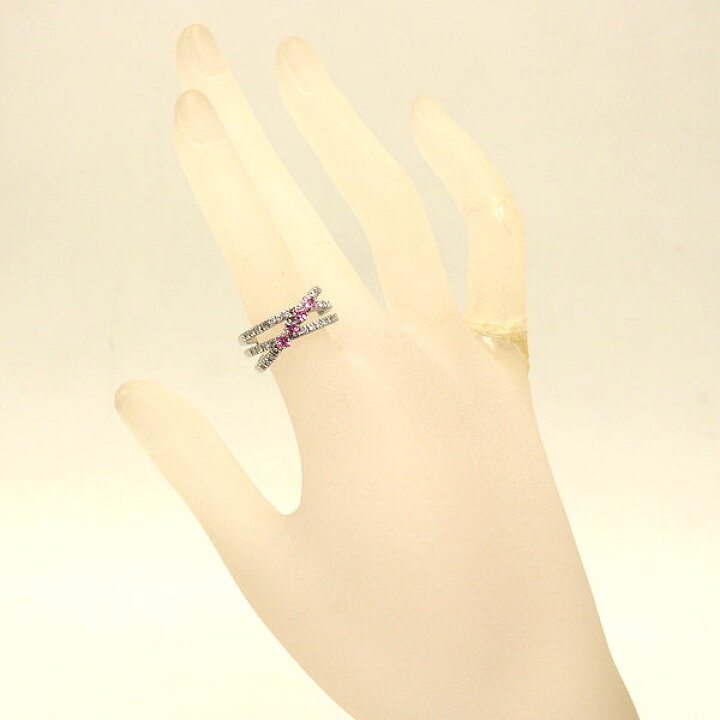 楽天市場】K18WG ピンクサファイアリング 13号 約7.1g 0.60ct  