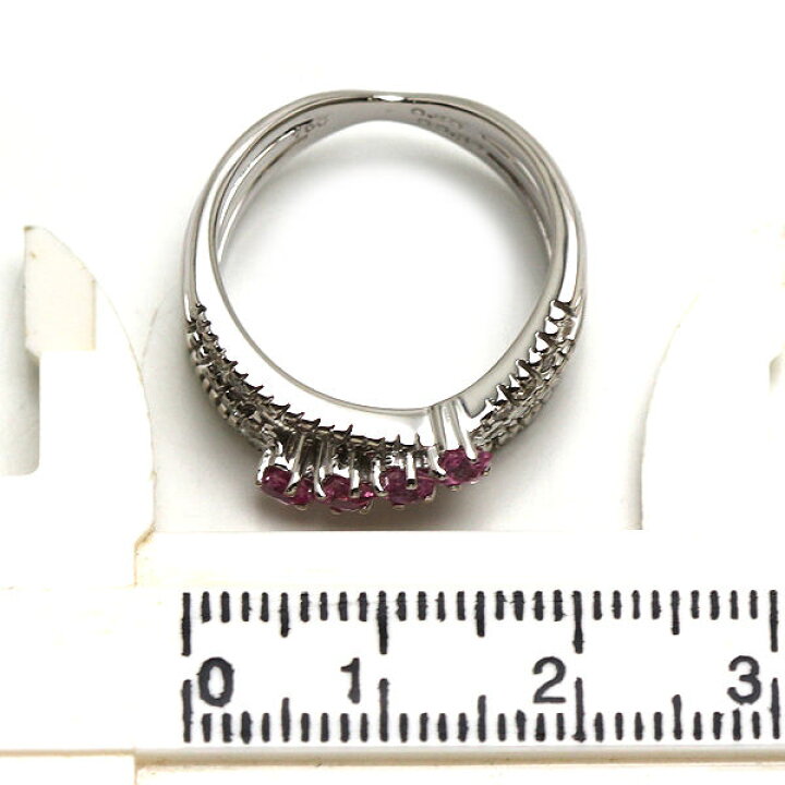楽天市場】K18WG ピンクサファイアリング 13号 約7.1g 0.60ct  