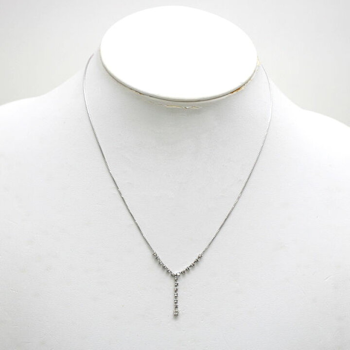 楽天市場】Pt850 ダイヤモンドネックレス 約40cm 約3.2g 0.50ct 