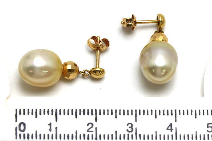 楽天市場】K18YG 揺れるパールピアス 真珠 18金 イエローゴールド 