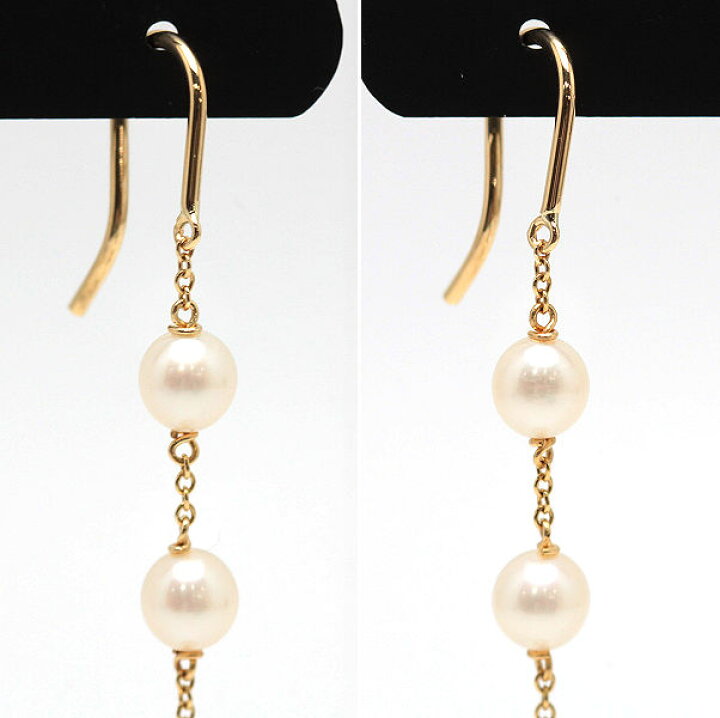 楽天市場】Tiffany&Co. ティファニー パール バイザヤード ピアス K18  