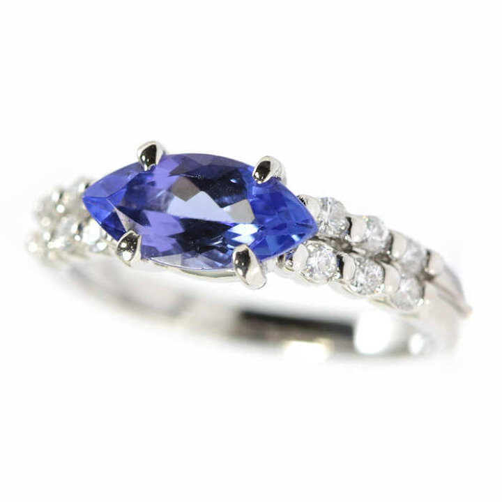 楽天市場】Pt900 タンザナイト リング 1.36/0.24ct ダイヤモンド 12号 