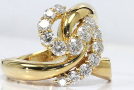 ダイヤモンド ファッションリング K18 計1.02ct 12号 指輪【中古】 30963-3