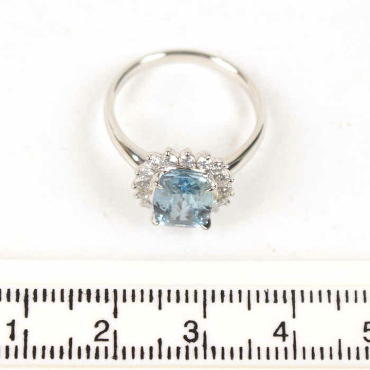 楽天市場】1.504/0.43ct アクアマリン リング 12号 Pt900 プラチナ 