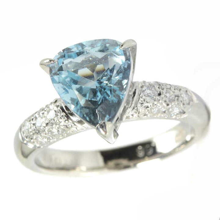 楽天市場】アクアマリン リング 1.66ct Pt900 8号 プラチナ 
