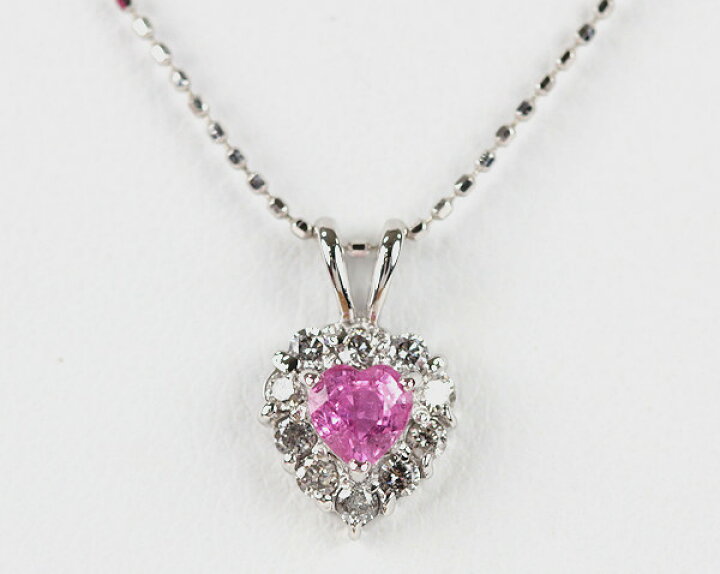 楽天市場】K18WG ピンクサファイア 0.25ct ネックレス 18金 ホワイト 