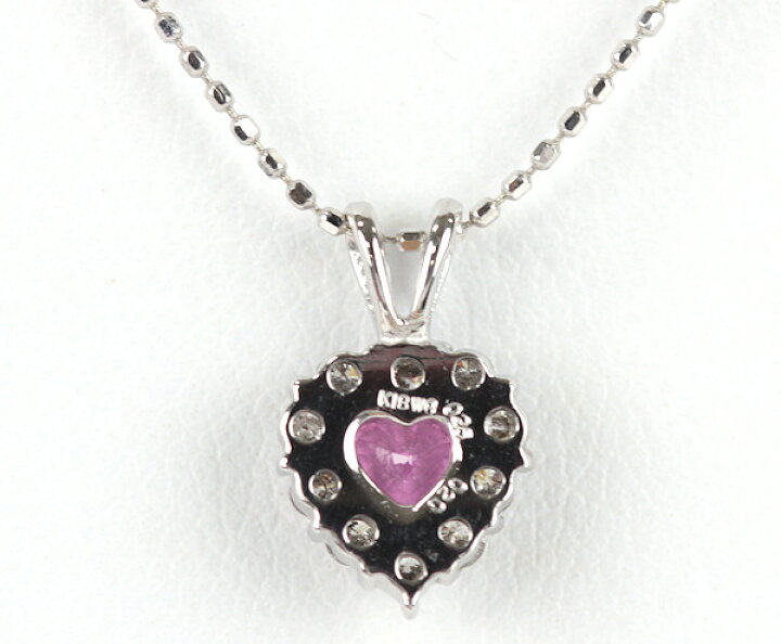 楽天市場】K18WG ピンクサファイア 0.25ct ネックレス 18金 ホワイト 