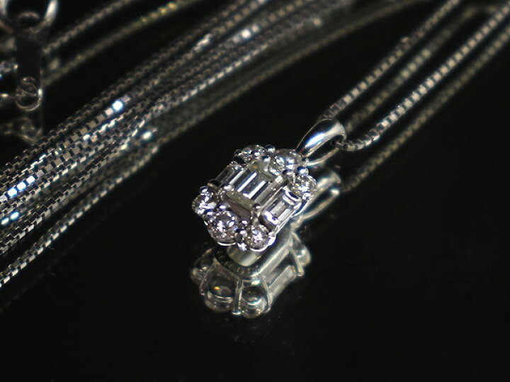 楽天市場】Pt900 Pt850 ダイヤモンドネックレス 0.256ct/0.30ct 約45cm 