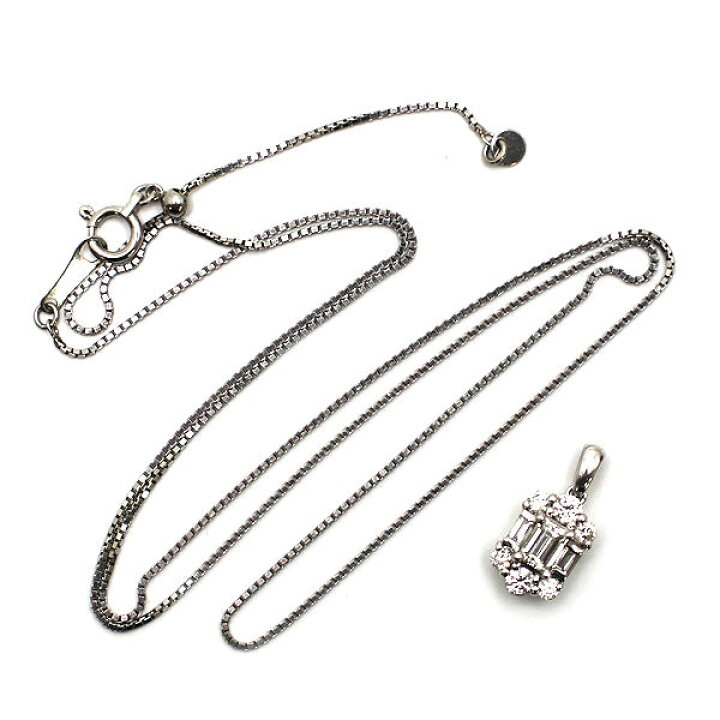 楽天市場】Pt900 Pt850 ダイヤモンドネックレス 0.256ct/0.30ct 約45cm 