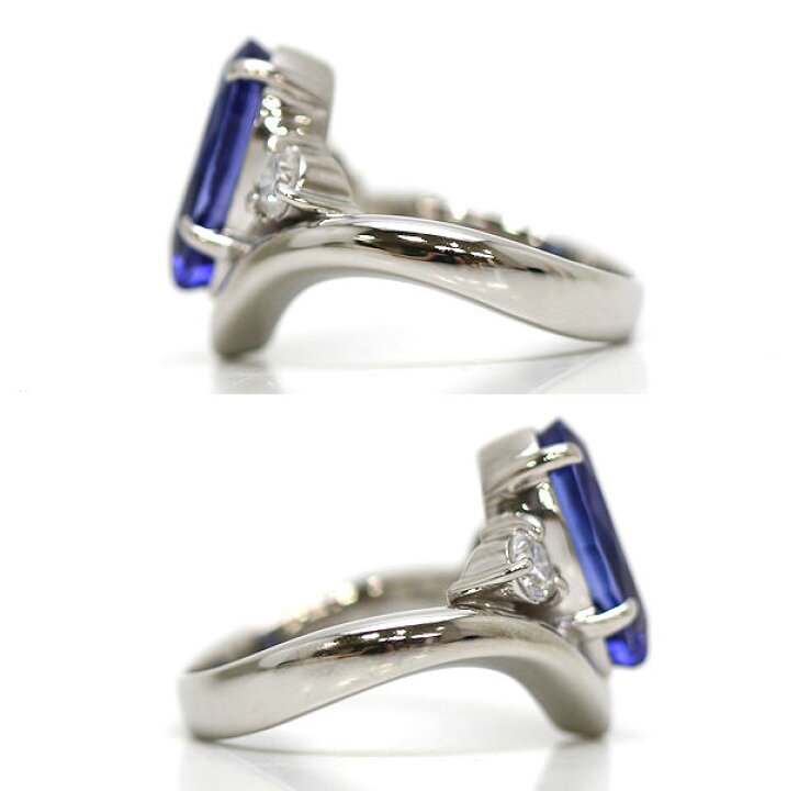 楽天市場】Pt900 タンザナイトリング 7号 2.87ct ダイヤモンド 0.28ct 