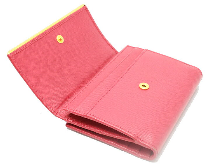 楽天市場】PRADA プラダ Wホック財布 1M0523 ピンク PEONIA レザー 