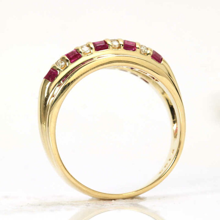楽天市場】ルビー リング 1.94/0.10ct 12.5号 K18 ダイヤモンド 18金 
