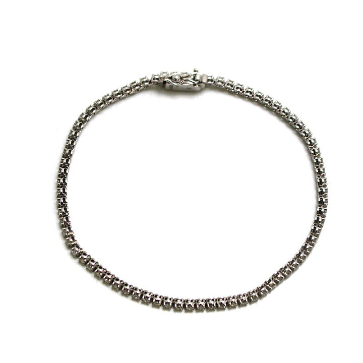 楽天市場】K18WG テニスブレスレット ダイヤモンド 1.00ct 約17cm 18金 