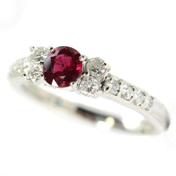楽天市場】ルビー リング 0.65ct ダイヤモンド 0.45ct 指輪 Pt900 