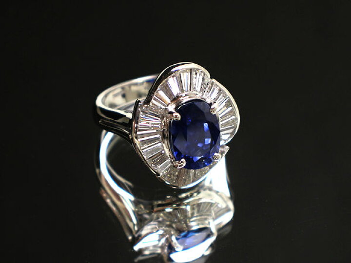 楽天市場】Pt900 天然ブルーサファイアリング 10号 約12.6g 4.34ct 