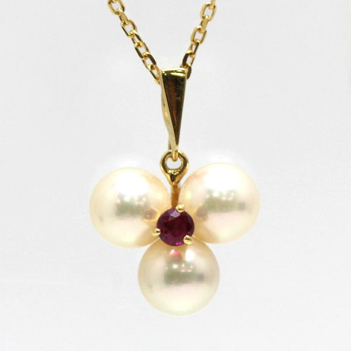 楽天市場】MIKIMOTO ミキモト パール&ルビーネックレス 約40cm 約6mm 