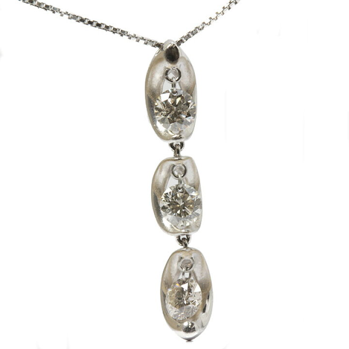 楽天市場】3連 ダイヤモンド 1.021ct K18 18金 ホワイトゴールド WG 