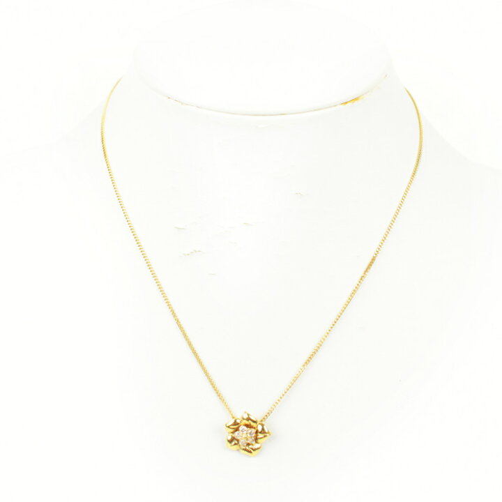 楽天市場】ダイヤモンド 0.24ct 花 ネックレス K18 18金 ゴールド 全長 
