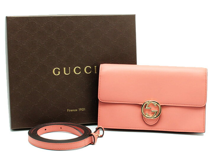 楽天市場】GUCCI グッチ インターロッキングG ショルダーウォレット 長  