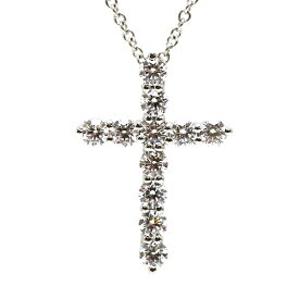 Tiffany&Co. ティファニー ダイヤモンドクロス ネックレス 約41cm Pt950 プラチナ 十字架 21173 【中古】