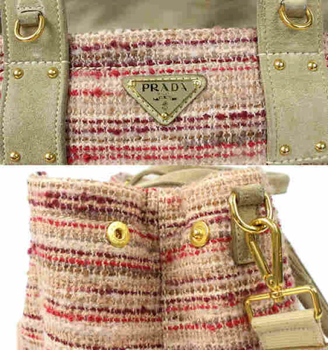 楽天市場】PRADA プラダ ツイード カナパトート 2WAYバッグ BN2042 