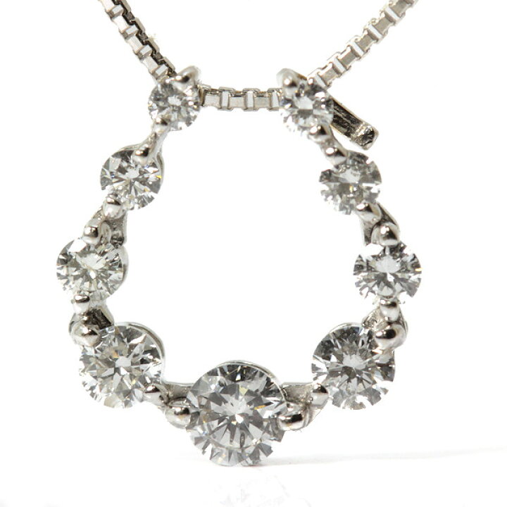楽天市場】K18WG 2way ダイヤモンド ネックレス 0.50ct 18金 ホワイト 