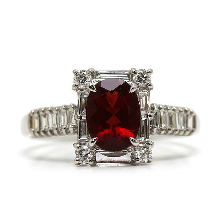 楽天市場】Pt900 アンデシンリング 12号 1.04ct ダイヤモンド 0.64ct 