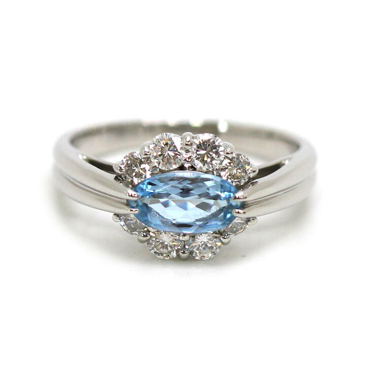 楽天市場】Pt900 アクアマリンリング 14号 0.75ct ダイヤモンド 0.56ct 