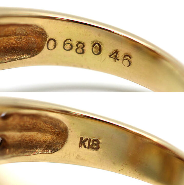 楽天市場】K18 蝶々モチーフリング 12号 約5.4g ルビー 0.68ct 