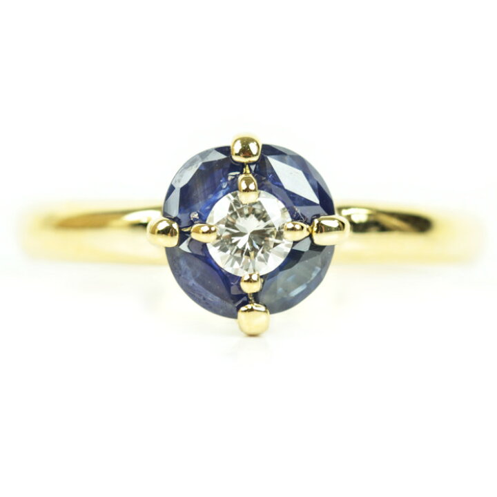 楽天市場】サファイヤ 0.62ct ダイヤモンド 0.17ct K18 ゴールド 