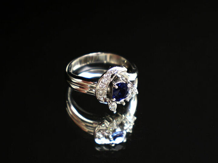 楽天市場】Pt900 サファイアリング 12号 0.61ct ダイヤモンド 0.26ct 