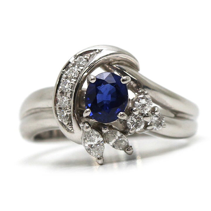 楽天市場】Pt900 サファイアリング 12号 0.61ct ダイヤモンド 0.26ct 