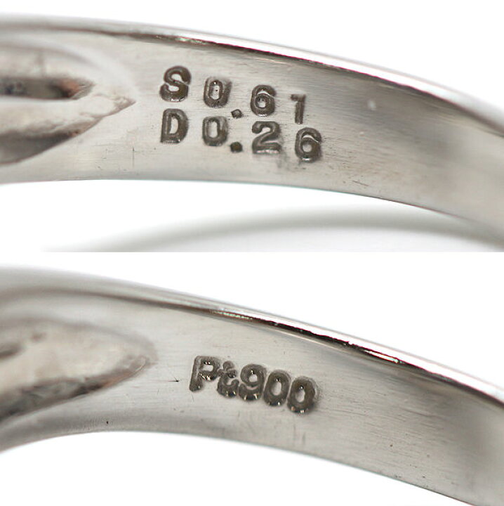 楽天市場】Pt900 サファイアリング 12号 0.61ct ダイヤモンド 0.26ct 