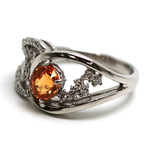楽天市場】Pt900 スペサルティンガーネットリング 11.5号 1.15ct 