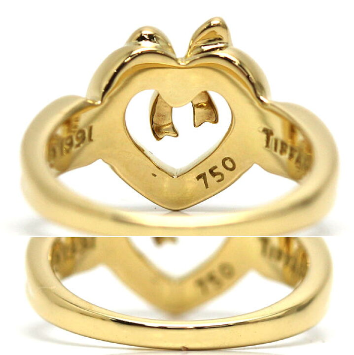 楽天市場】Tiffany&Co. ティファニー ハートリボンリング 6.5号 K18 18 