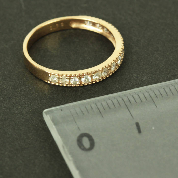 ダイヤモンド 0.32ct K18PG 18金 ピンクゴールド リング 指輪 10.5号