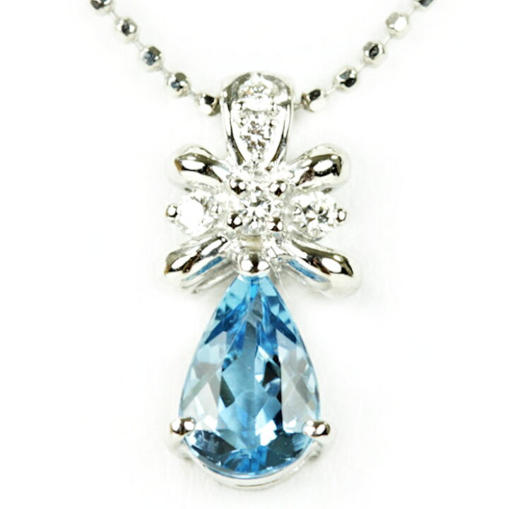 楽天市場】アクアマリン 0.60ct ダイヤモンド 0.07ct ドロップ 